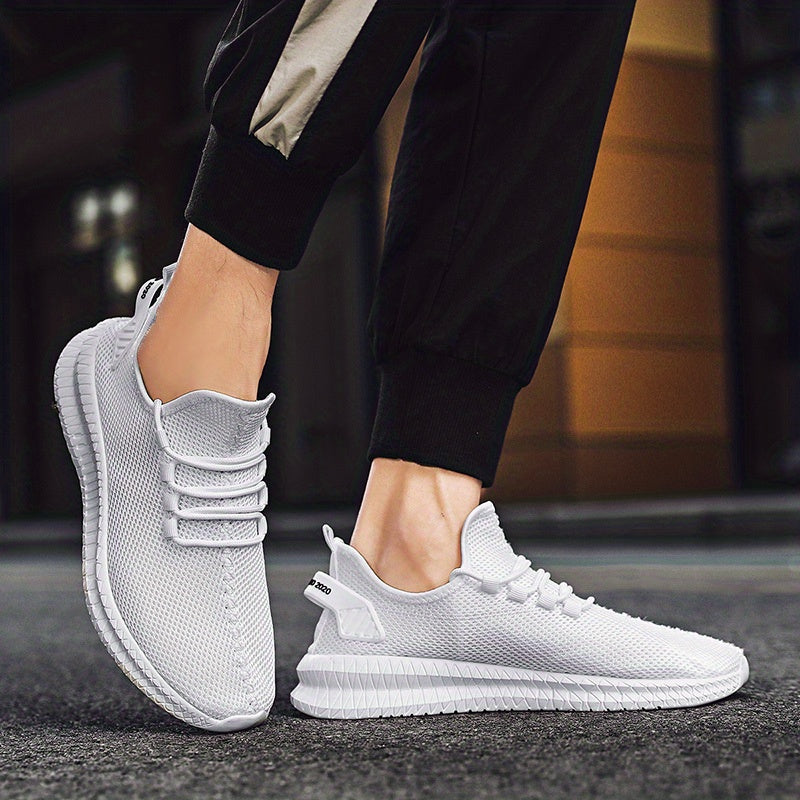 Men's Fashion Trendy Knit Breathable Lightweight Comfy Casual  Sneakers For Sports