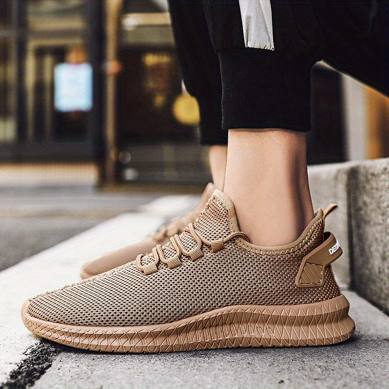 Men's Fashion Trendy Knit Breathable Lightweight Comfy Casual  Sneakers For Sports
