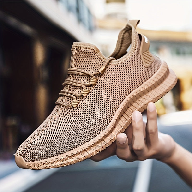 Men's Fashion Trendy Knit Breathable Lightweight Comfy Casual  Sneakers For Sports
